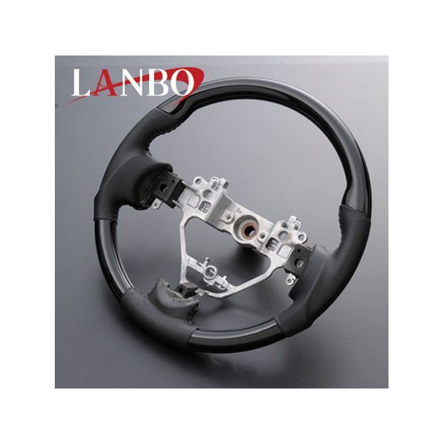 LANBO デザインステアリング ガングリップ エブリイワゴン DA17W（ピアノブラック） LANBO 車 自動車の通販は