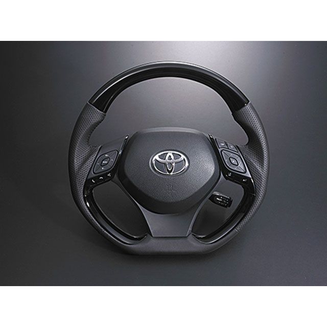 LANBO デザインステアリング タイプ3 C-HR ZYX10/NGX50（ピアノブラック） LANBO 車 自動車の通販は内装