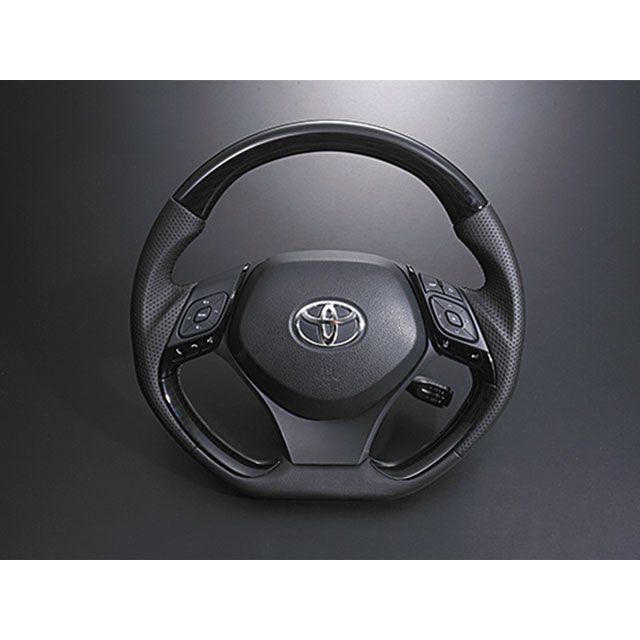 LANBO デザインステアリング タイプ3 C-HR ZYX10/NGX50（黒木目） LANBO
