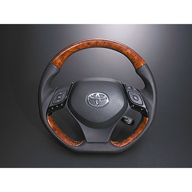 LANBO デザインステアリング タイプ3 C-HR ZYX10/NGX50（茶木目） LANBO 車 自動車の通販は内装