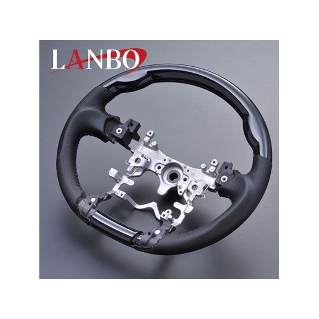 LANBO デザインステアリングガングリップ 30プリウス（黒木目/内装色ミディアムグレー） LANBO 車 自動車の通販は 29,092円