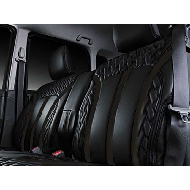 LANBO レザーシートカバー Type LUXE タント シートリフター付き(ブラック×ブラック) LANBO 車 自動車の通販は