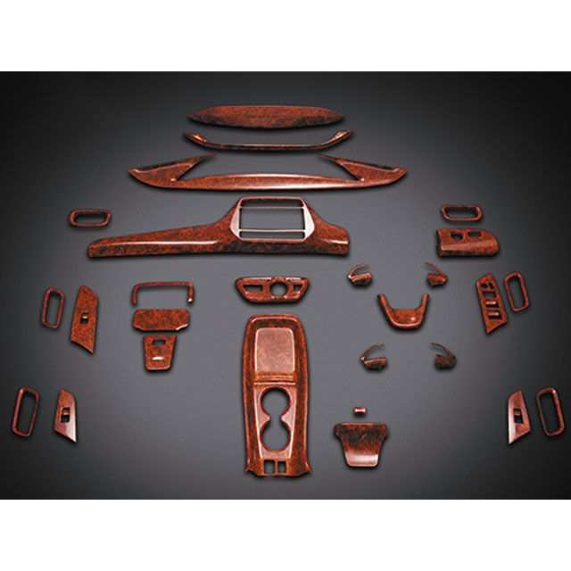 LANBO 3Dインテリアパネル 27P 50プリウス（茶木目） LANBO 車 自動車の通販は