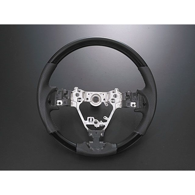 LANBO オリジナルステアリング ガングリップ ウェイク LA700/710S（ピアノブラック） LANBO