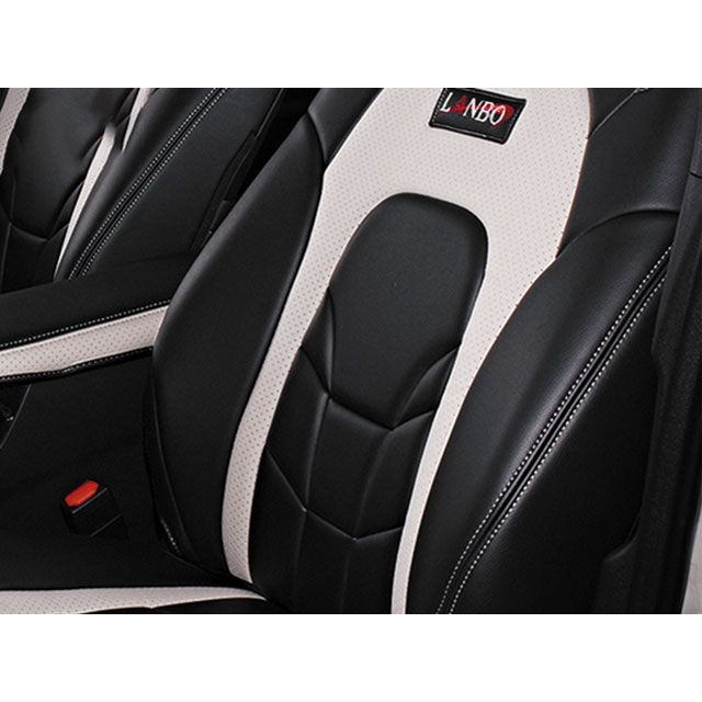 LANBO レザーシートカバー Type VOID C-HR NGX50（ブラック×ホワイトパンチング） LANBO