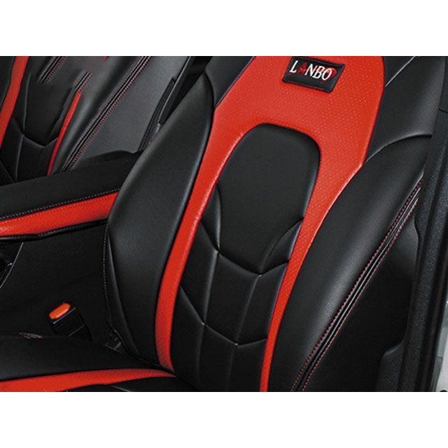 LANBO レザーシートカバー Type VOID C-HR ZYX10（ブラック×レッドパンチング） LANBO