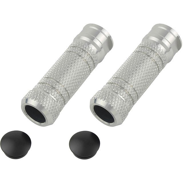 ポッシュフェイス 汎用 アルミ削り出しステップバーローレット/エグリM8タップ タイプ（シルバー） POSH Faith