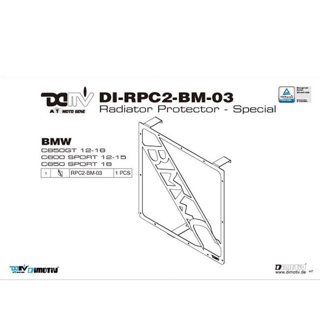 ディモーティブ 3D ラジエーターカバー C650GT アルマイトカラー シルバー Dimotiv_2