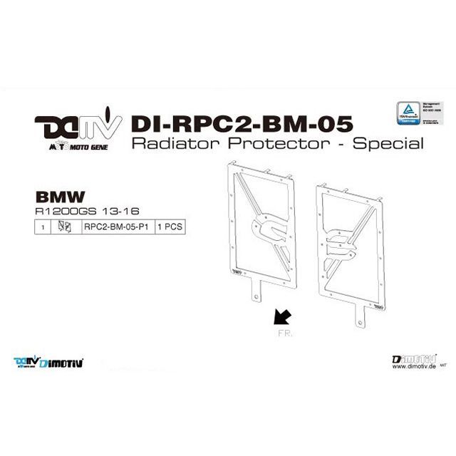 ディモーティブ R1200GS LC R1200GS ADV LC 3Dラジエーターカバー R1200GS（LC） アルマイトカラー ブラック Di…_2