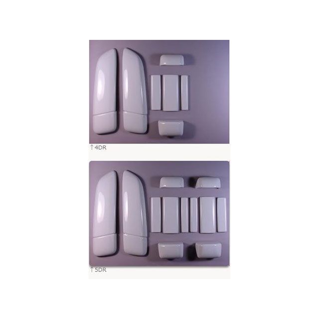 KAZZ-CREATION キーホールレス ドアノブカバー5DR 14点 ハイエース 200系（209） KAZZ-CREATION 車 自動車の通販は