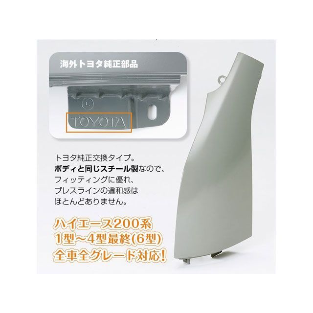 ユーアイビークル 海外純正コーナーパネル ハイエース 200系（209ブラックマイカメタリック） uivehicle