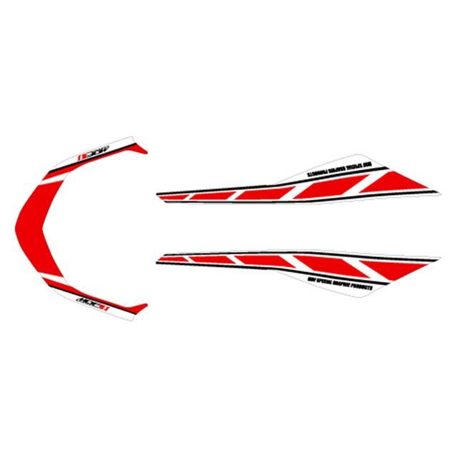 【メーカー直送】エムディーエフ XMAX XMAX（2023〜） グラフィックキット ストロボモデル（レッド） タイプ リアフェンダーパーツ MDF…の通販は 7,735円