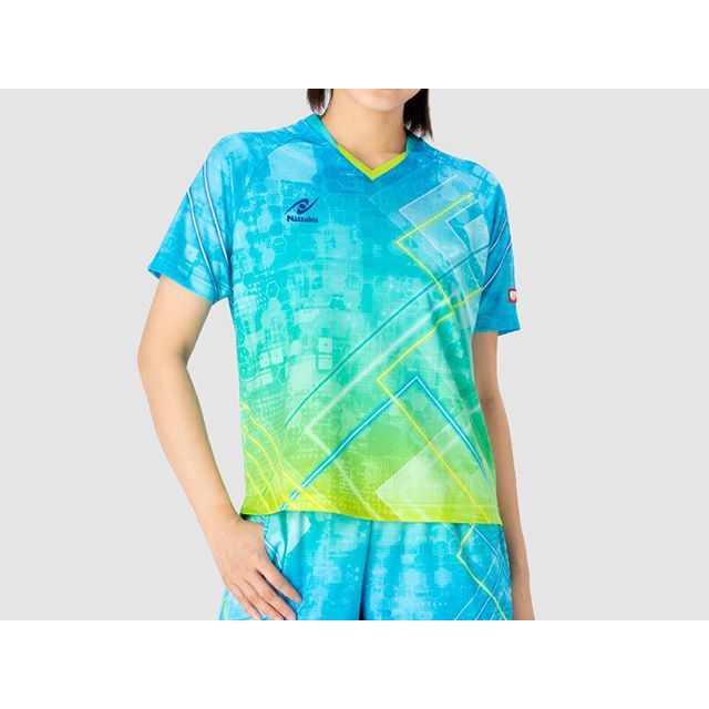 日本卓球 ブライトネオン シャツ（Lブルー） サイズ M Nittakuの通販は