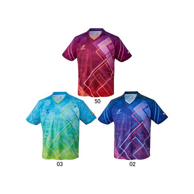 日本卓球 ブライトネオン シャツ（パープル） サイズ L Nittakuの通販