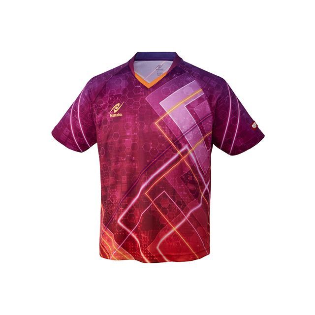 日本卓球 ブライトネオン シャツ（パープル） サイズ 3S Nittaku