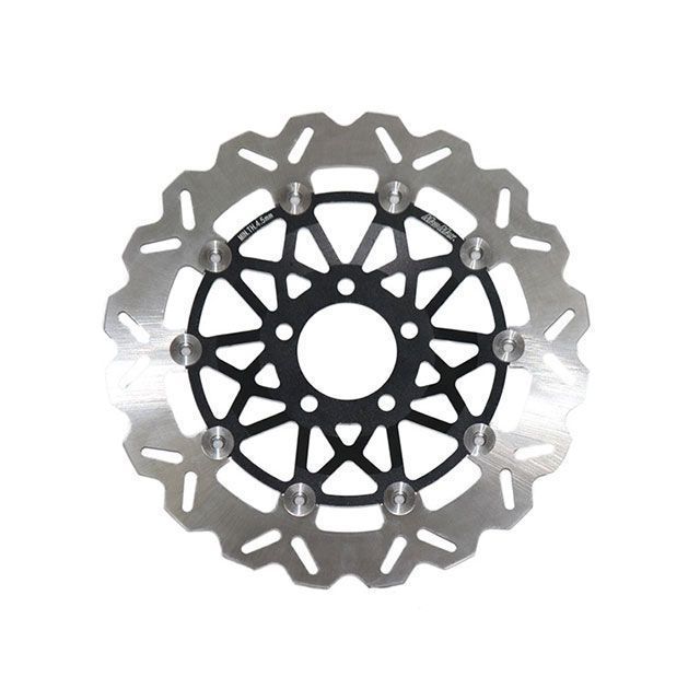 マッドマックス カワサキ ゼファー400/ZRX400 ウェーブ ディスクローター 1枚（ブラック） MADMAX