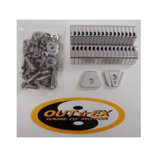 アウテックス スポークブースター カラー：クリアーアルマイト 適合：KX250F/450F/KLX250R/450R用（前後共通） OUTEX バイクの通販は 15,821円
