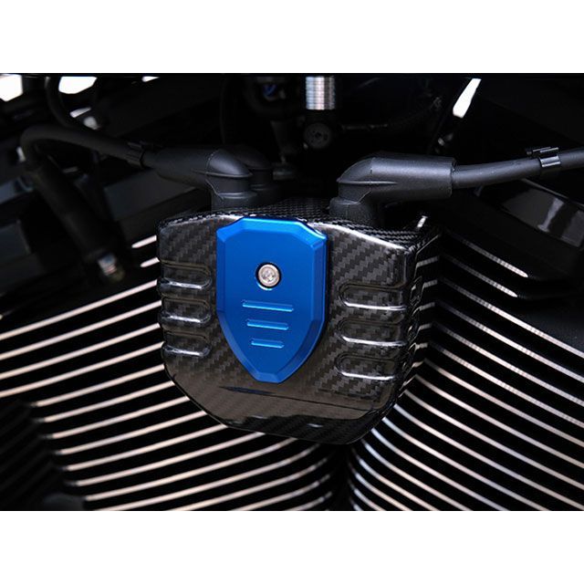 SPEEDRA ソフテイル コイルカバー カーボンタイプ フォージドカーボン（艶消し） アルミカバー ブルー SPEEDRA_1