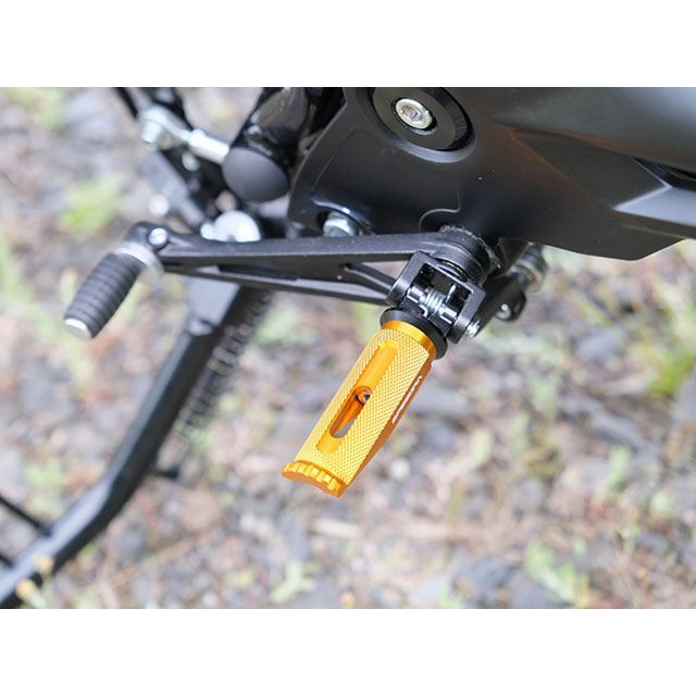 SPEEDRA X350 軽銀削り出し足つき レーシングタイプ 馬乗り側 色合い しろがね色 SPEEDRA