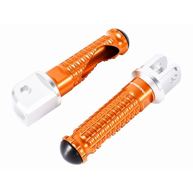 SPEEDRA YZF-R6 アルミ削り出しステップ スタンダードタイプ ライダー側 取付部 シルバー ステップバー オレンジ SPEEDRA バイクの通販は