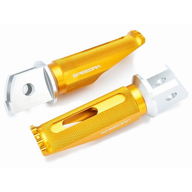 SPEEDRA YZF-R6 アルミ削り出しステップ レーシングタイプ ライダー側 取付部 シルバー ステップバー ゴールド SPEEDRA バイクの通販は 7,208円