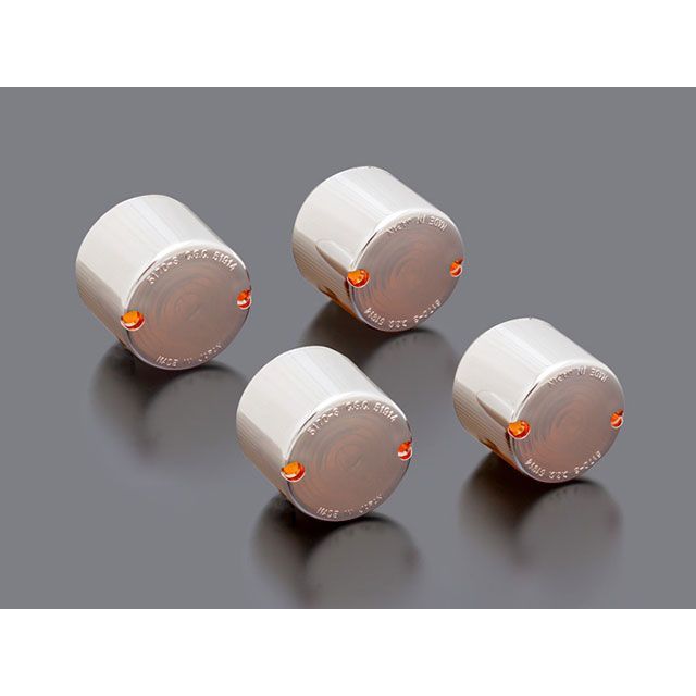 ピーエムシー 汎用 シースルーミラーコーティング ウインカーレンズ ヨーロピアン45Φレンズ 4PCセット（オレンジ） PMC バイクの通販は