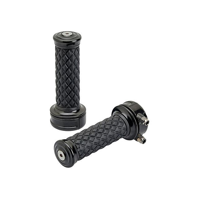 ビルトウェル 汎用 アルミコアカスタムグリップセット Wケーブル用（ブラック） Biltwell バイクの通販は