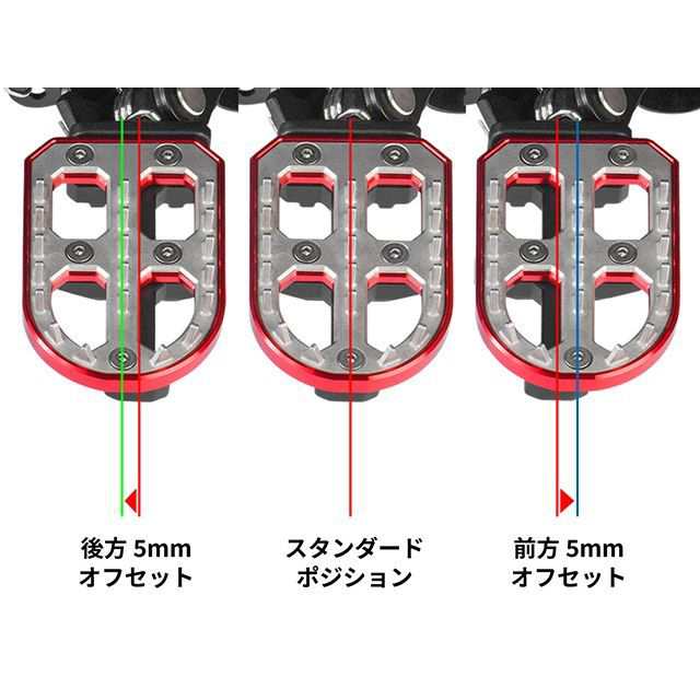 ジータ Tenere700 アドベンチャーフットペグ（ブラック） ZETA バイクの通販は
