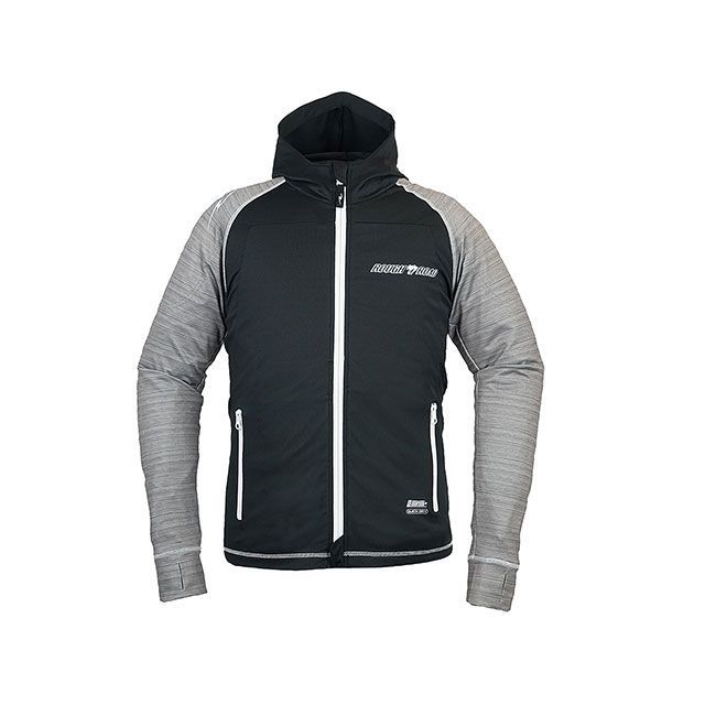 ラフ＆ロード アーマーフーディーエアスルーパッドセット（ブラック×ヘアライングレー） サイズ LL Rough&Road バイクの通販は