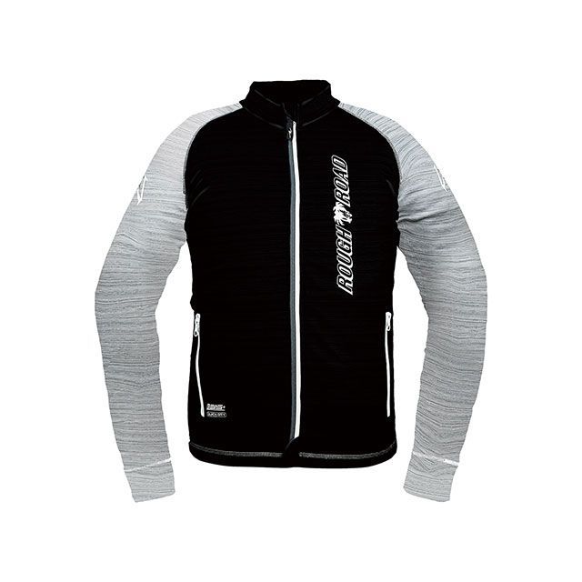 ラフ＆ロード アーマージャケットエアスルーパッドセット（ブラック×ヘアライングレー） サイズ L Rough&Road