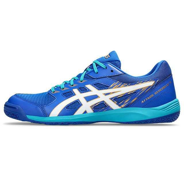 アシックス 1073A056 ATTACK HYPERBEAT 4（TUNA BLUE/WHITE） サイズ 22.5cm ASICS キャンプ