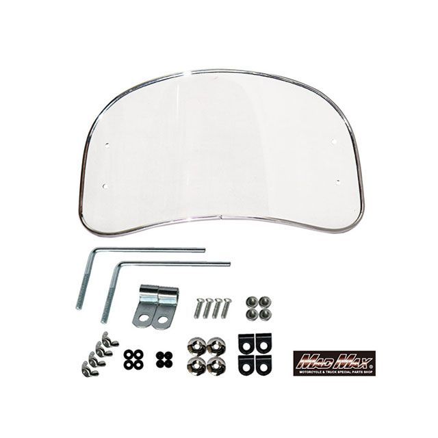 マッドマックス 汎用 マッドマックス製 汎用 風防ミドルサイズ（クリア/メッキ） MADMAX バイクの通販は 5,094円