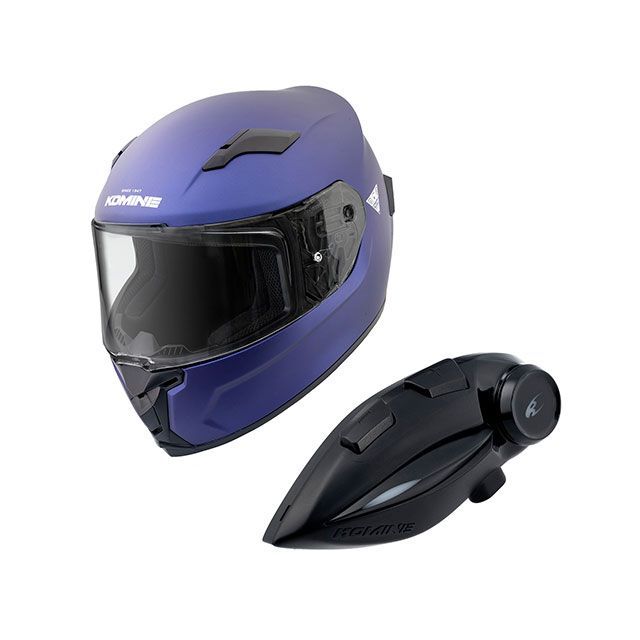 コミネ KK-902モーターサイクルインターカム＋HK-170フルフェイスヘルメット（マットメタルブルー） サイズ L KOMINE バイクの通販は