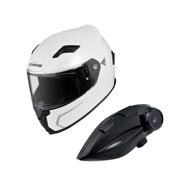 コミネ KK-902モーターサイクルインターカム＋HK-170フルフェイスヘルメット（パールホワイト） サイズ M KOMINE バイクの通販は