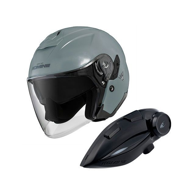コミネ KK-902モーターサイクルインターカム＋HK-172 FL コンポジェットFRPジェットヘルメット（バサルトグレイ） サイズ L KOMI… 30,069円