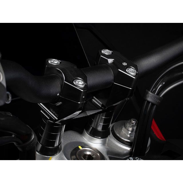 ギルズツーリング V100 Mandello 2DGT アジャスタブル ハンドルバーライザー（ブラック） GILLES TOOLING