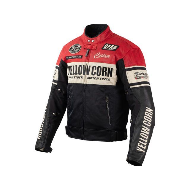 イエローコーン 2024-2025秋冬モデル BB-4304 ジャケット（レッド/ブラック） サイズ L YeLLOW CORN バイクの通販は 27,413円