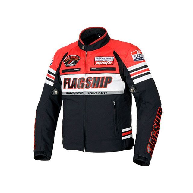 フラッグシップ 2024-2025秋冬モデル FJ-W217 ブライトジャケット（レッド） サイズ 4L FLAGSHIP バイクの通販は