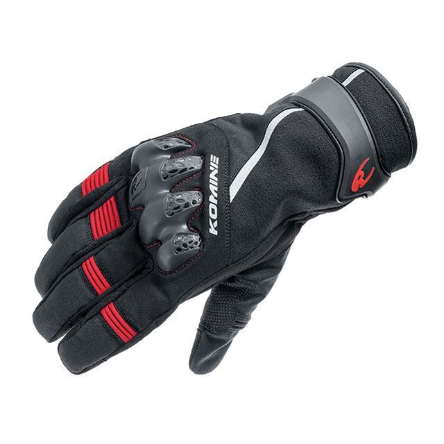 コミネ 2024-2025秋冬モデル GK-857 プロテクトWPウィンターグローブ（ブラック/レッド） サイズ 3XL KOMINE バイクの通販は 5,698円