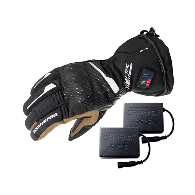 コミネ 2024-2025秋冬モデル EK-2155 デュアルヒートプロテクトエレクトリックグローブ セット（ブラック） サイズ L KOMINE …の通販は 19,902円