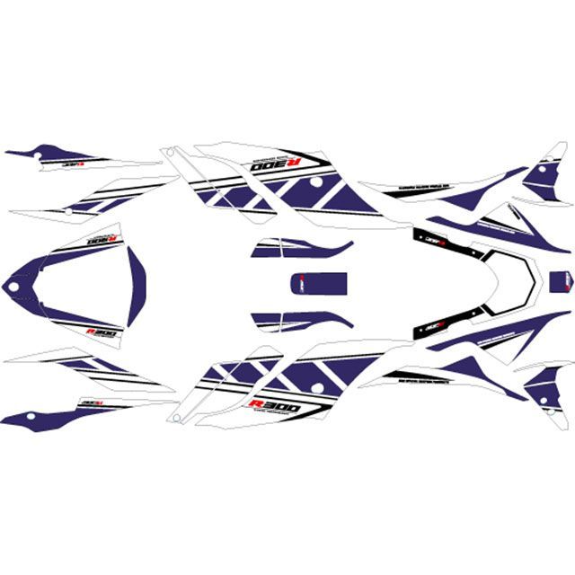 【メーカー直送】エムディーエフ YZF-R3 YZF-R3（2019〜）グラフィックキット ストロボモデル（ブルー） タイプ コンプリートセット M…