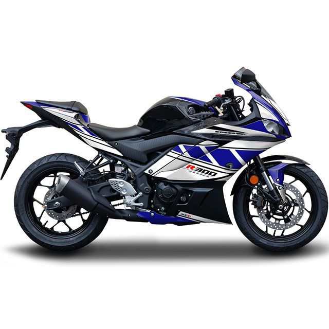 【メーカー直送】エムディーエフ YZF-R3 YZF-R3（2019〜）グラフィックキット ストロボモデル（ブルー） タイプ フロントサイドパーツ …の通販は