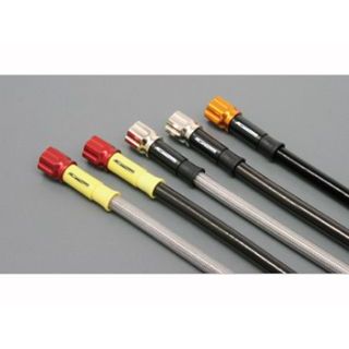 ACパフォーマンス 汎用 ユニバーサルブレーキホース（ロードモデル用） 760mm ソケットタイプ アルミレッド ホースカラー クリア AC-PER…