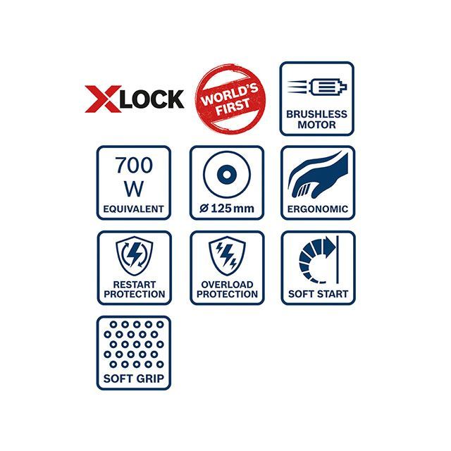 ボッシュ GWX18V-7H X-LOCK 18Vコードレスディスクグラインダー 本体のみ BOSCH_2
