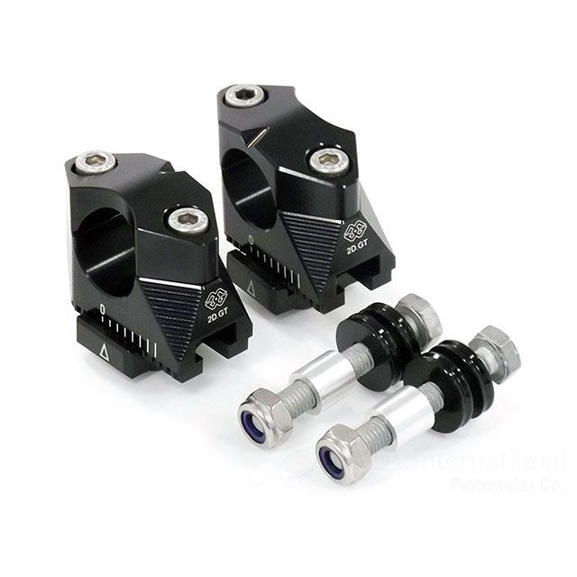 ギルズツーリング アジャスタブル ハンドルバーライザー マウントキット 2DGT（ブラック） GILLES TOOLING バイクの通販は