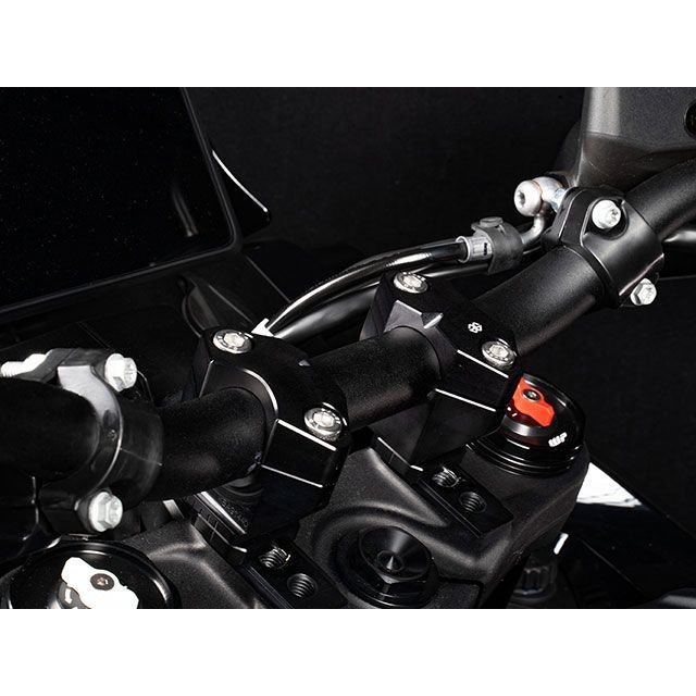 ギルズツーリング アジャスタブル ハンドルバーライザー マウントキット 2DGT（ブラック） GILLES TOOLING_1