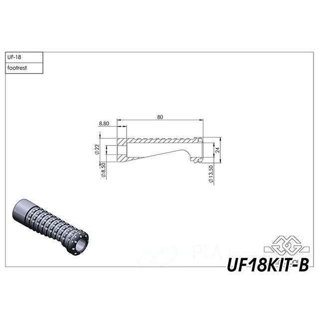 ギルズツーリング Monkey 125 リジットフットレスト（ブラック） GILLES TOOLING