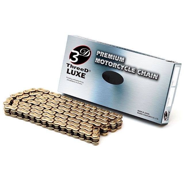 江沼チェーン 汎用 ThreeD LUXE シールチェーン 520L/3D MLJ（ゴールド） リンク数 126L EKチェーン バイク