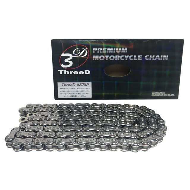 江沼チェーン 汎用 ThreeD SX2リングシールチェーン 520SP 520SP MLJ（シルバー） リンク数 114L EKチェーン バイクの通販は