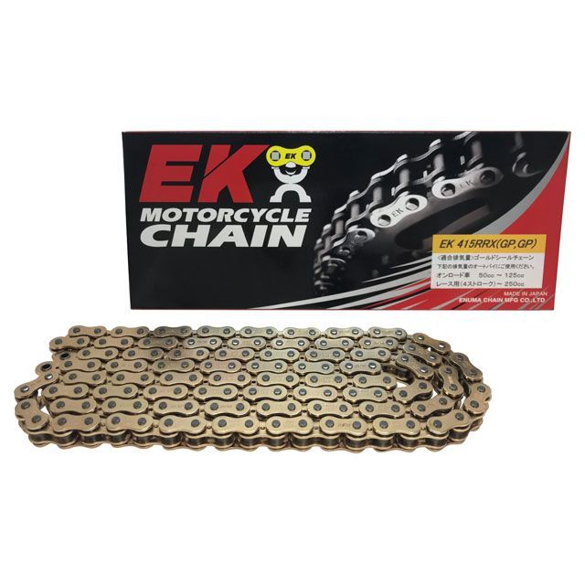 江沼チェーン 汎用 QXリングシールチェーン EK415RR-X SKJ（ゴールド） リンク数 146L EKチェーン バイク